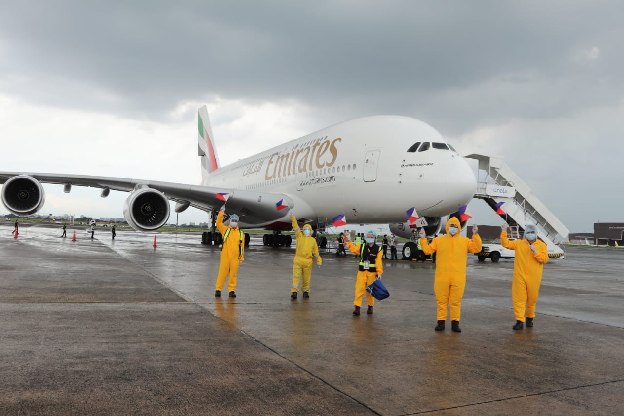 Emirates services first A380 commercial flight in Clark Punto
