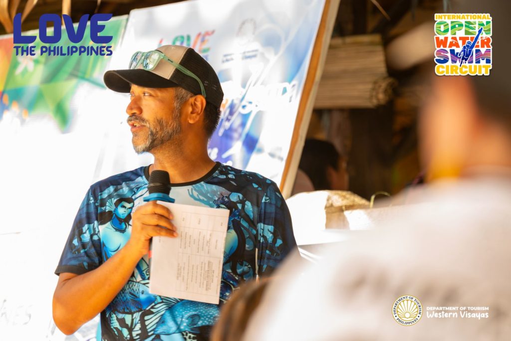 Race orientation of participants with Mr. Japy T. Silapan, president of Zamboanga Open Water Swimming Club, Inc.