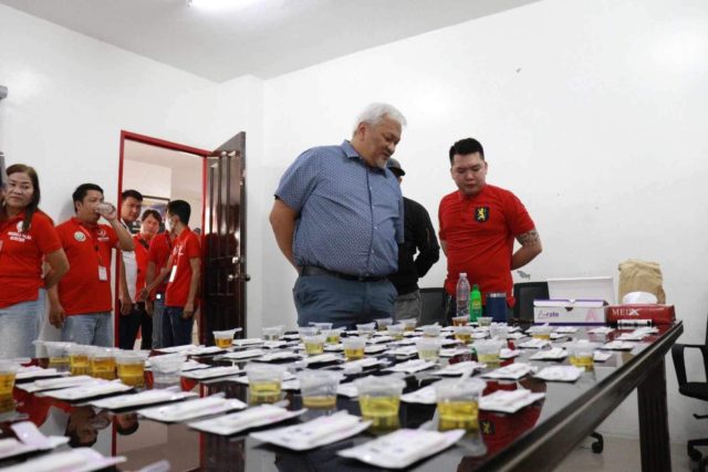 427 barangay officials, workers get surprise drug test