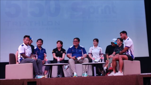 Pangandaman with athletes and coaches