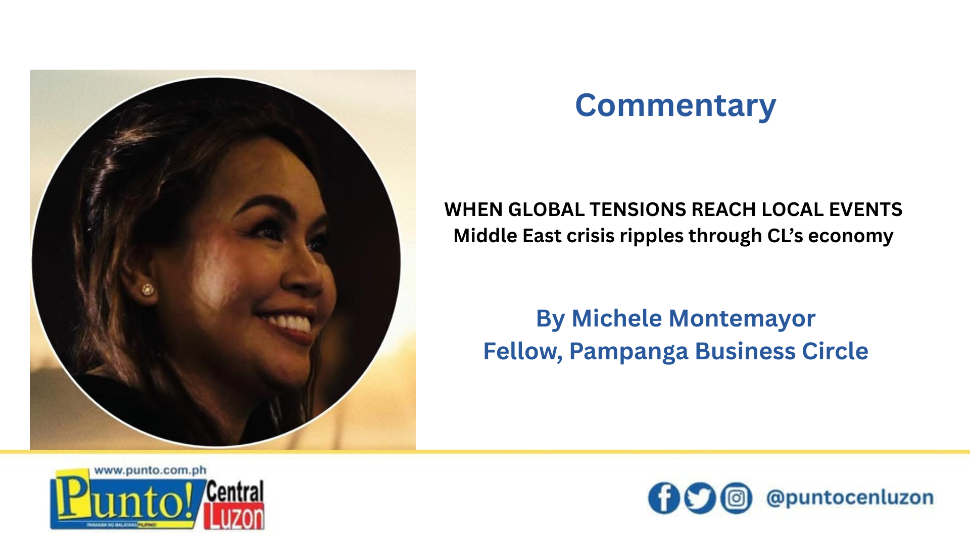 WHEN GLOBAL TENSIONS REACH LOCAL EVENTS  Middle East crisis ripples through CL’s economy